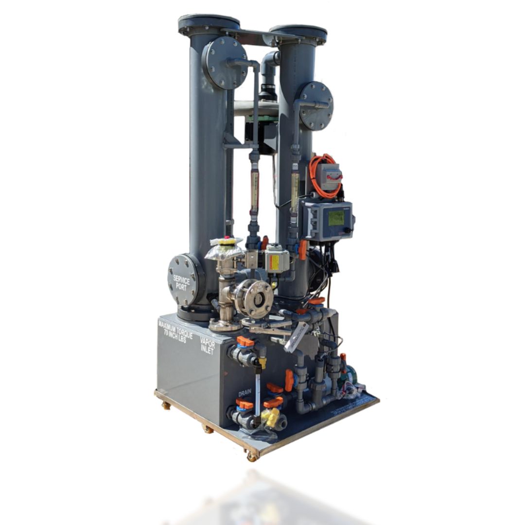 twin tower scrubber